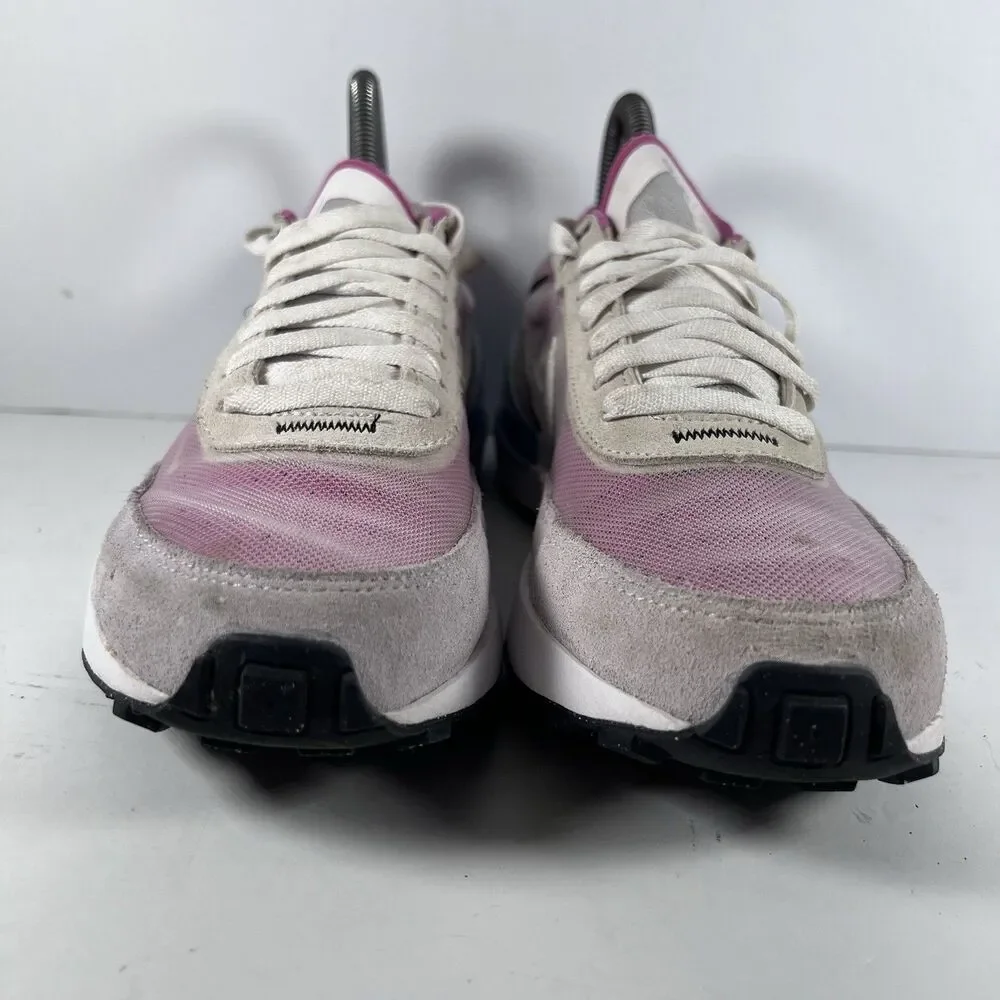 Nike Waffle One GS Grey Pearl Pink Lace Up Running Shoes Sneakers Girls Size 5Y